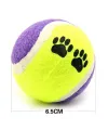 3lü Renkli Desenli Tenis Topu Kedi Köpek Oyuncağı