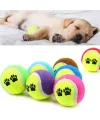 3lü Renkli Desenli Tenis Topu Kedi Köpek Oyuncağı