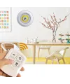 3lü Uzaktan Kumandalı Pilli Yapışkanlı Kablosuz Led Spot Lambalar