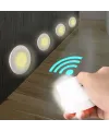 3lü Uzaktan Kumandalı Pilli Yapışkanlı Kablosuz Led Spot Lambalar