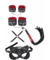 4lü Kol Bacak Kırbaç Maske Deri Aksesuar Set