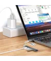 4 Portlu Bağlantı İstasyonu Ultra İnce USB Bölücü TYPE-C tipi Çoklu Arayüz Adaptörü Multi Usb Çoklayıcı
