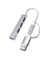 4 Portlu Bağlantı İstasyonu Ultra İnce USB Bölücü TYPE-C tipi Çoklu Arayüz Adaptörü Multi Usb Çoklayıcı
