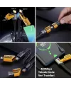 4in1 65W Hızlı Şarj Kablosu – Type-C to USB-A + Type-C to Lightning, 27W PD Destekli Çoklu Şarj Kablo