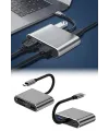 4’ü 1 Arada Type-C to Hub Dönüştürücü Adaptör – 4K Ultra HD HDMI & VGA Görüntü Aktarımı, PD Hızlı Şarj Destekli, USB Çoklayıcı