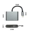 4’ü 1 Arada Type-C to Hub Dönüştürücü Adaptör – 4K Ultra HD HDMI & VGA Görüntü Aktarımı, PD Hızlı Şarj Destekli, USB Çoklayıcı