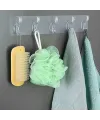 5li Güçlü Yapışkanlı Şeffaf Duvar Askısı Banyo Mutfak Düzenleyici Pratik Askılık