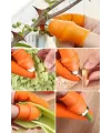 5 Parça Pratik Parmak Koruyucu 1 Parça Baş Parmak Bıçaklı Eldiven Sebze Meyve Soyucu Kesme Ayıklayıcı Silikon Set