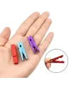 50li Renkli Ahşap Mandal Seti (3.5 cm)