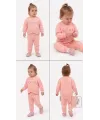 6/24 Ay Nakışlı Penye Bebek Takımı