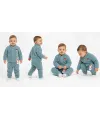 6/24 Ay Peluş Kumaş Fermuarlı Bebek Takımı