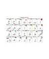 70x100 cm Statik Kağıt Elif-Ba Öğrenme Tahtası