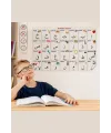 70x100 cm Statik Kağıt Elif-Ba Öğrenme Tahtası