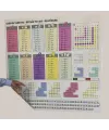 70x70cm Statik İz Bırakmaz Kağıt Renkli Çarpım Tablosu