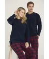 ieg™  7304-K Kadın Midi Yaka Pijama Takım