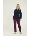ieg™  7304-K Kadın Midi Yaka Pijama Takım