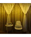 8 Fonksiyonlu 16 Saçaklı Perde Led 3 x 1 (Günışığı)