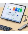 8 in 1 Usb Çevirici Notebook Macbook Type-C Uyumlu Görüntü Aktarıcı Hub