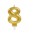 8 Rakamı Mum Gold Renk