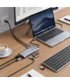 8in1 Type-C Çoklayıcı Hub HDMI 4K USB 3.0 SD TF Kart RJ45 Ethernet Dönüştürücü Adaptör