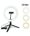 8inç 20cm Youtube Instagram Tiktok Selfie  Stüdyo Video Fotoğraf Ring Light  Tripod Led Halk