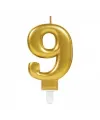 9 Rakamı Mum Gold Renk