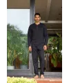 ieg™  9133  Erkek Midi Yaka Uzun Kollu Pijama Takımı