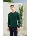ieg™  9220 Erkek Midi Yaka Uzun Kol Pijama Takım