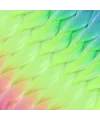 Afrika Örgülük Ombreli Sentetik Saç 100 Gr. - Açık Mavi / Neon Sarı / Pembe