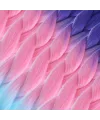 Afrika Örgülük Ombreli Sentetik Saç 100 Gr. - Mor / Açık Pembe / Açık Mavi