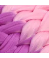 Afrika Örgülük Sentetik Ombreli Saç 100 Gr. - Açık Pembe / Lila