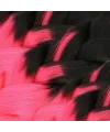 Afrika Örgülük Sentetik Ombreli Saç 100 Gr. - Siyah / Neon Pembe