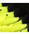 Afrika Örgülük Sentetik Ombreli Saç 100 Gr. - Siyah / Neon Sarı
