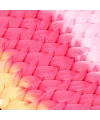 Afrika Örgüsü Ve Rasta İçin Sentetik Ombreli Saç - Açık Pembe / Koyu Pembe / Turuncu
