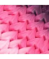 Afrika Örgüsü Ve Rasta İçin Sentetik Ombreli Saç - Koyu Pembe / Pembe / Açık Pembe