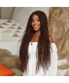 Afro Dalga Fiber Sentetik Tül Peruk - Açık Kahve