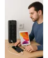 ieg™  Akım Korumalı Termal Uzatma Kablosu – 10 Priz, 2 USB ve 2 Type-C Girişli, Güçlü Çoklu Priz