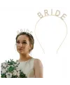 Altın Gold Renk Bekarlığa Veda Kristal Taş Bride Tacı İthal