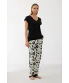 ieg™ Anıl 11709 Kadın Kısa Kol Tencel Kumaş Desenli Pijama Takımı