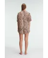 ieg™ Anıl 9898 Kadın Kısa Kol Viskon Kumaş Desenli Pijama Takımı