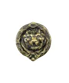 ieg™ Antika Tarz Dekoratif Pirinç Aslan Kapı Tokmağı, Taktak - 185 mm, Antik