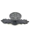 ieg™ Antika Tarz Dekoratif Pirinç Çiçek Düğme - 27x70 mm, Oksit