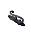 Antika Tarz Dekoratif Pirinç Kıvrık Pencere Kolu - 130x33 mm, Oksit