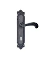 Antika Tarz Dekoratif Pirinç Sultan Banyo Kapı Kolu - 270x54mm, Oksit