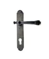 ieg™ Antika Tarz Dekoratif Pirinç Taşra Yale Kapı Kolu - 220x35 mm, Oksit