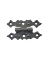 Antika Tarz Dekoratif Pirinç Yıldız Menteşe - 63x36 mm, Oksit