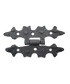 Antika Tarz Dekoratif Pirinç Yıldız Menteşe - 84x44 mm, Oksit