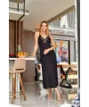 ieg™ Aqua 25164 Dantelli Yırtmaç Detay Gecelik