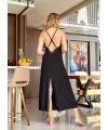 ieg™ Aqua 25164 Dantelli Yırtmaç Detay Gecelik