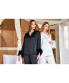 ieg™ Aqua 25583 Gömlek Yaka Otrişli Saten Pijama Takımı